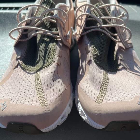 On Women's Athletic Shoes - Pink and White - Picture 2 of 10